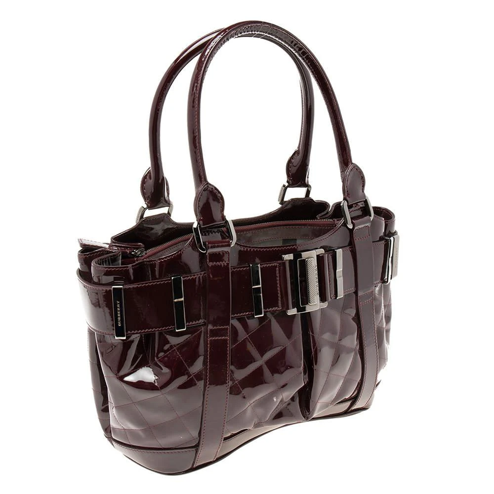 商品[二手商品] Burberry|Burberry Dark Burgundy Patent Leather Healy Tote,价格¥1274,第3张图片详细描述