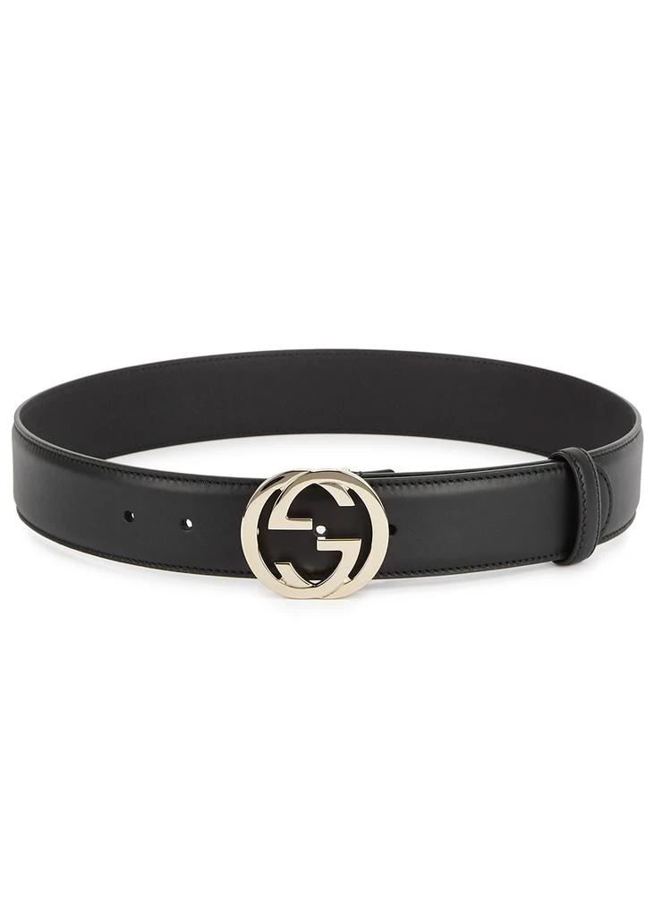 商品Gucci|GG black leather belt,价格¥2707,第1张图片