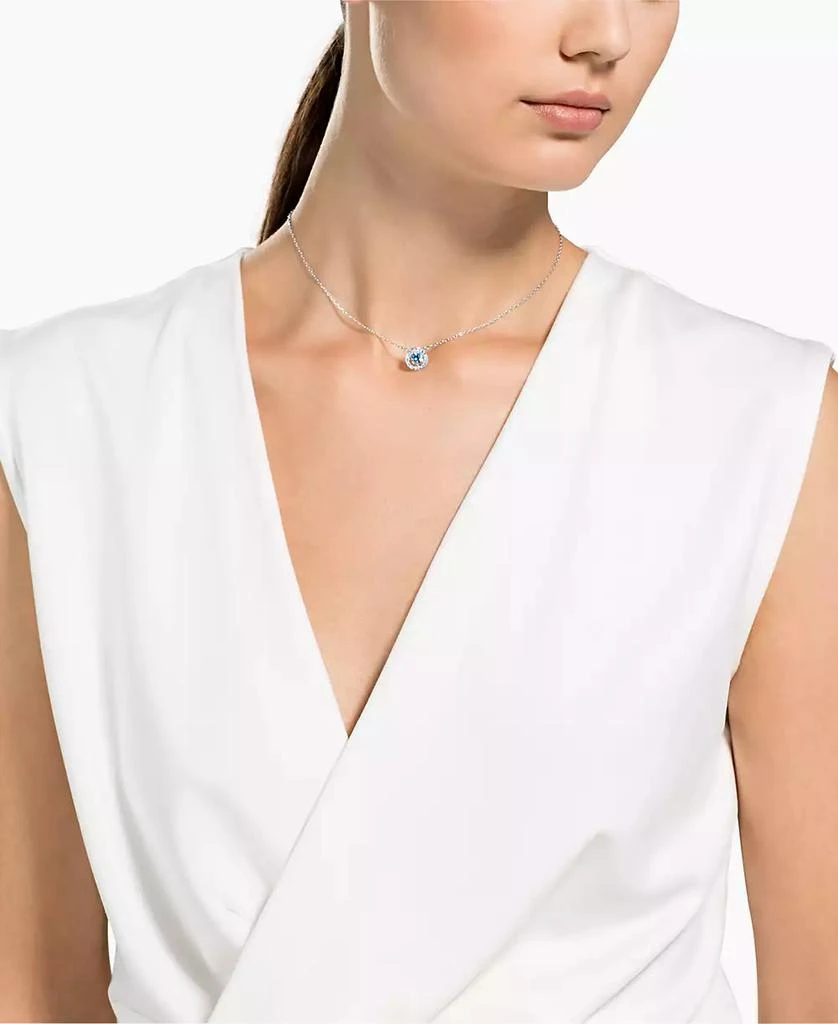 商品Swarovski|Silver-Tone Dancing Crystal Pendant Necklace, 14-7/8" + 2" extender,价格¥1106,第3张图片详细描述