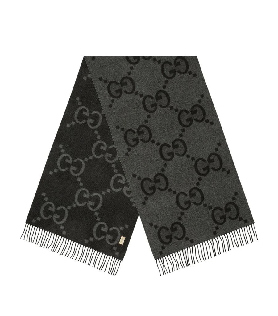 商品Gucci|Cashmere GG Logo Scarf,价格¥7172,第2张图片详细描述
