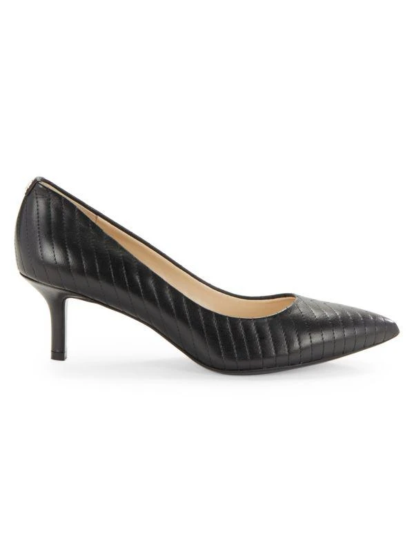 商品Karl Lagerfeld Paris|Rosette Leather Point Toe Pumps,价格¥533,第1张图片