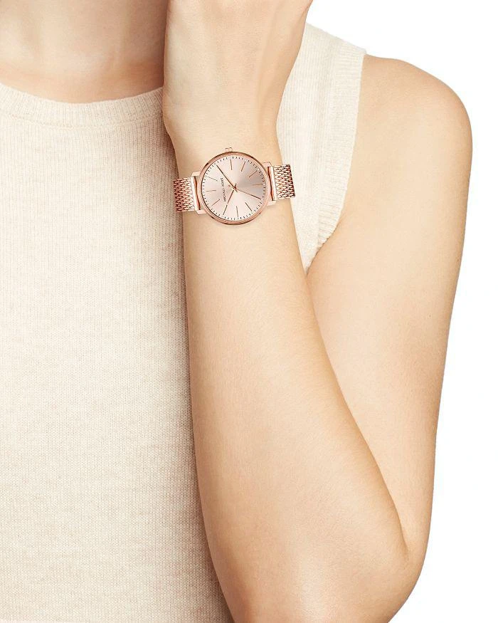 商品Michael Kors|Pyper Monochrome Mesh Bracelet Watch, 38mm,价格¥1502,第2张图片详细描述