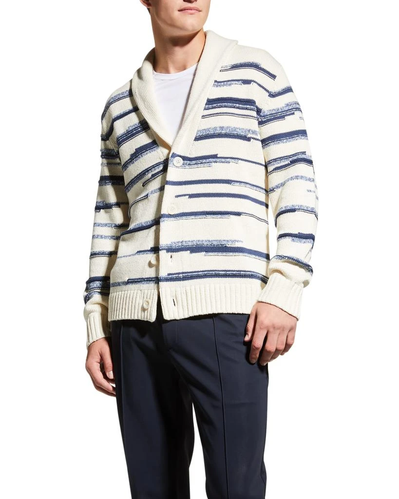 商品Vince|Men's Space Dye Stripe Cardigan,价格¥1671,第3张图片详细描述