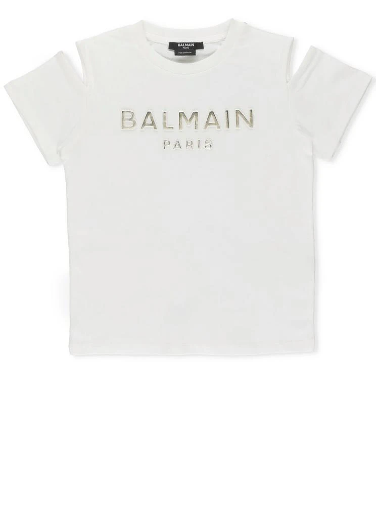 商品Balmain|Balmain Kids Cut-Out Crewneck T-Shirt,价格¥903,第1张图片