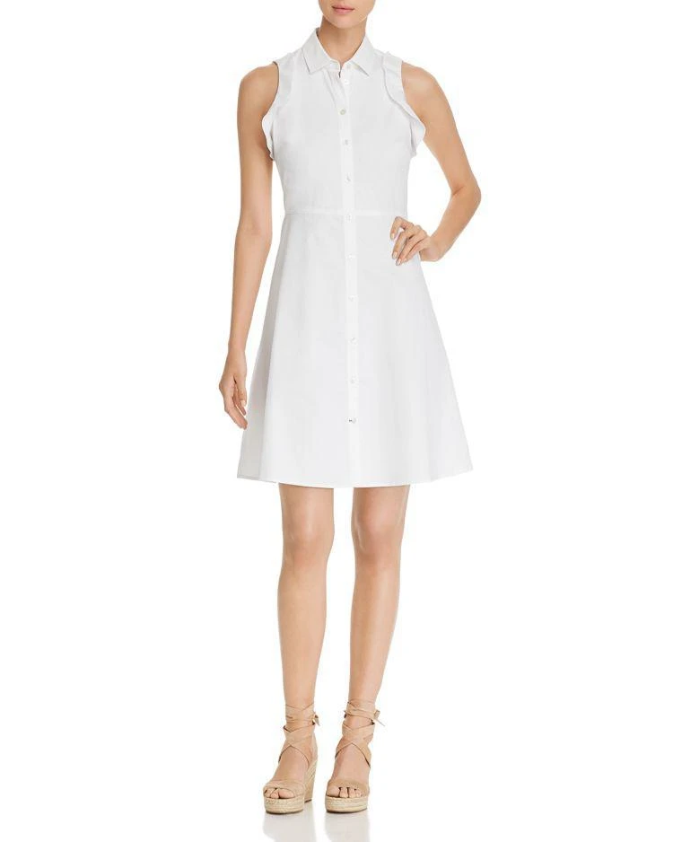 商品Kate Spade|Sleeveless Ruffle-Trimmed Shirt Dress,价格¥978,第1张图片