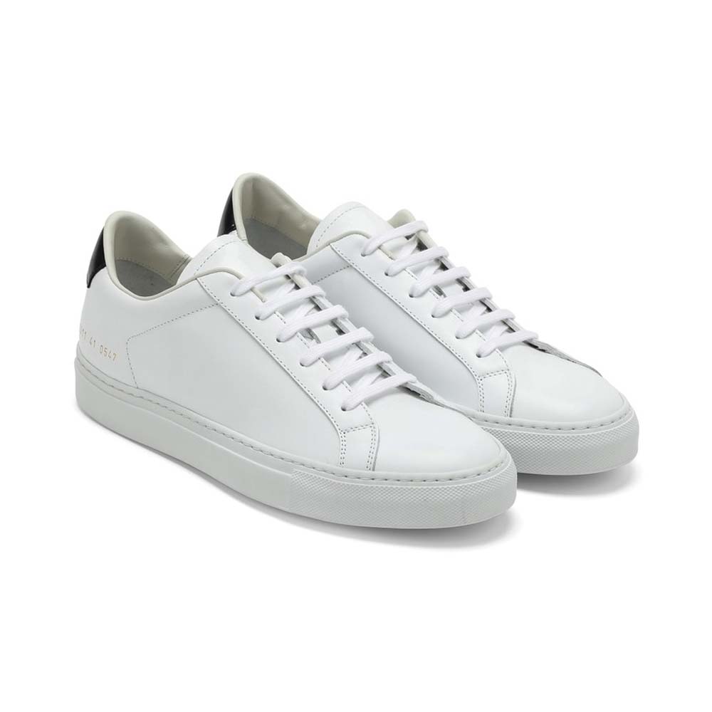 COMMON PROJECTS 男士白色黑尾皮革休闲运动鞋 2311-0547商品第3张图片规格展示