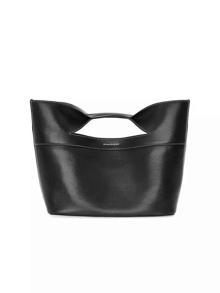 商品Alexander McQueen|The Small Bow Leather Top-Handle Bag,价格¥16817,第1张图片