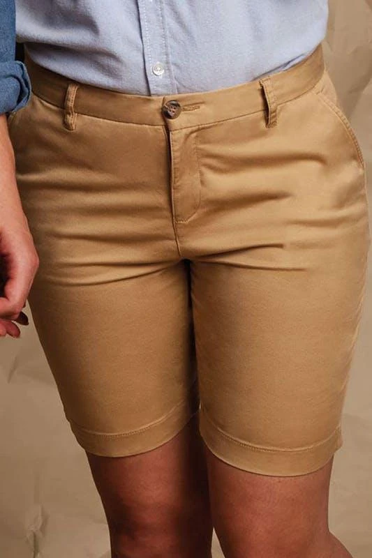 商品Front Row|Front Row Mens Cotton Rich Stretch Chino Shorts (Stone),价格¥246,第2张图片详细描述