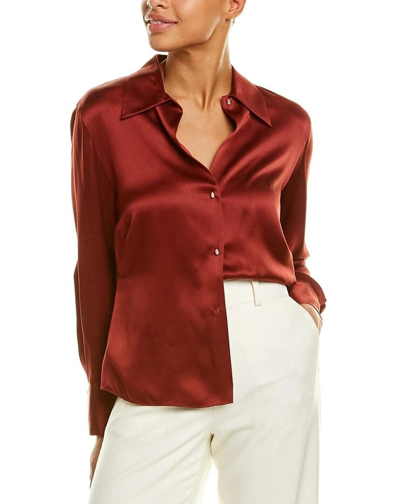 商品Vince|Vince Fitted Shaped Collar Silk Blouse,价格¥1000,第2张图片详细描述