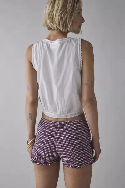 商品Motel|Motel Ritala Gingham Shirred Micro Short,价格¥390,第3张图片详细描述