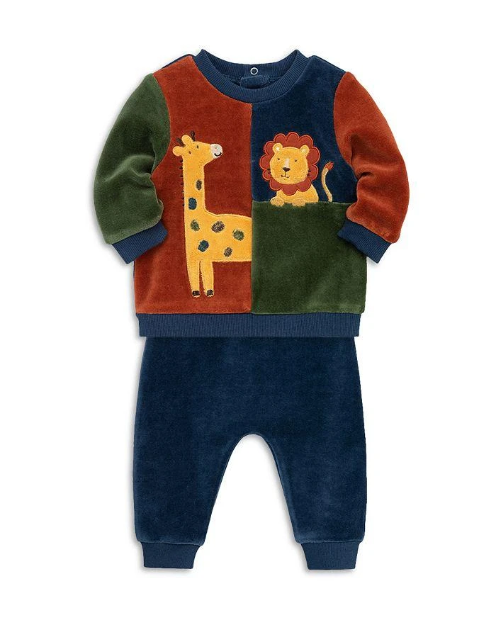 商品Little Me|Boys' Safari Pals Velour Top & Pants Set - Baby    ,价格¥168,第3张图片详细描述