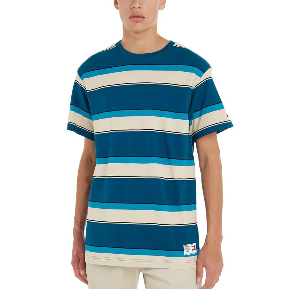 商品Tommy Hilfiger|Men's Bold Pique Stripe Tee,价格¥373,第1张图片