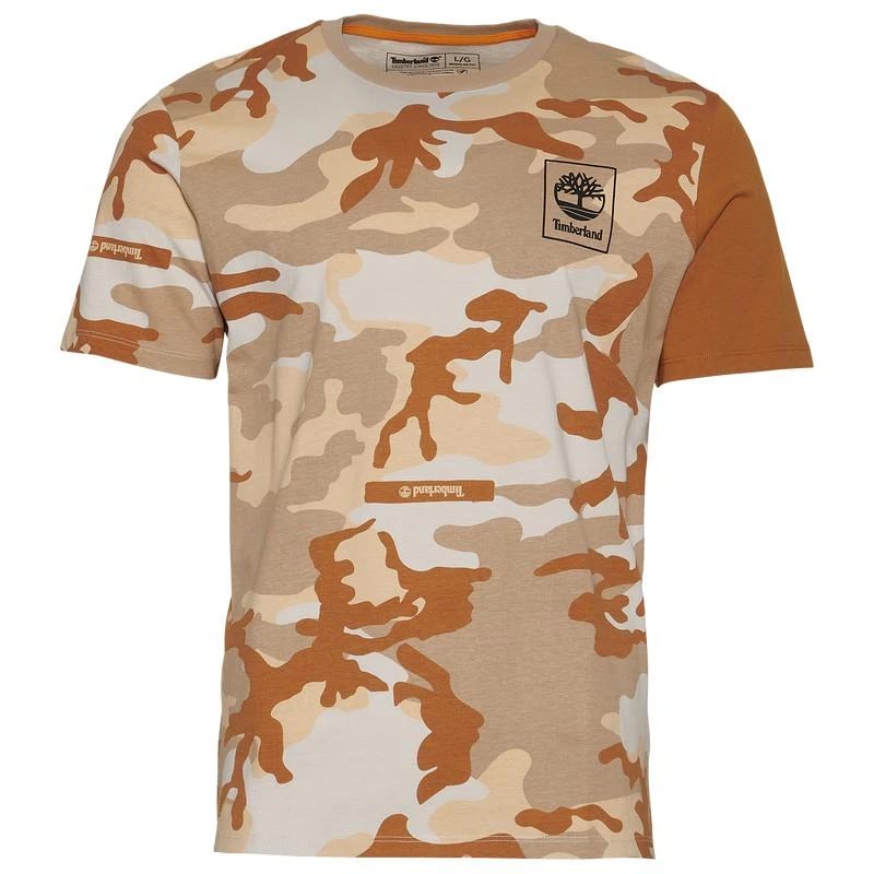 商品Timberland|Timberland Youth Culture Camo AOP T-Shirt - Men's,价格¥75,第1张图片