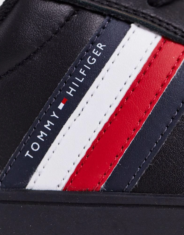 商品Tommy Hilfiger|Tommy Hilfiger essential leather cupsole trainers in black,价格¥506,第3张图片详细描述