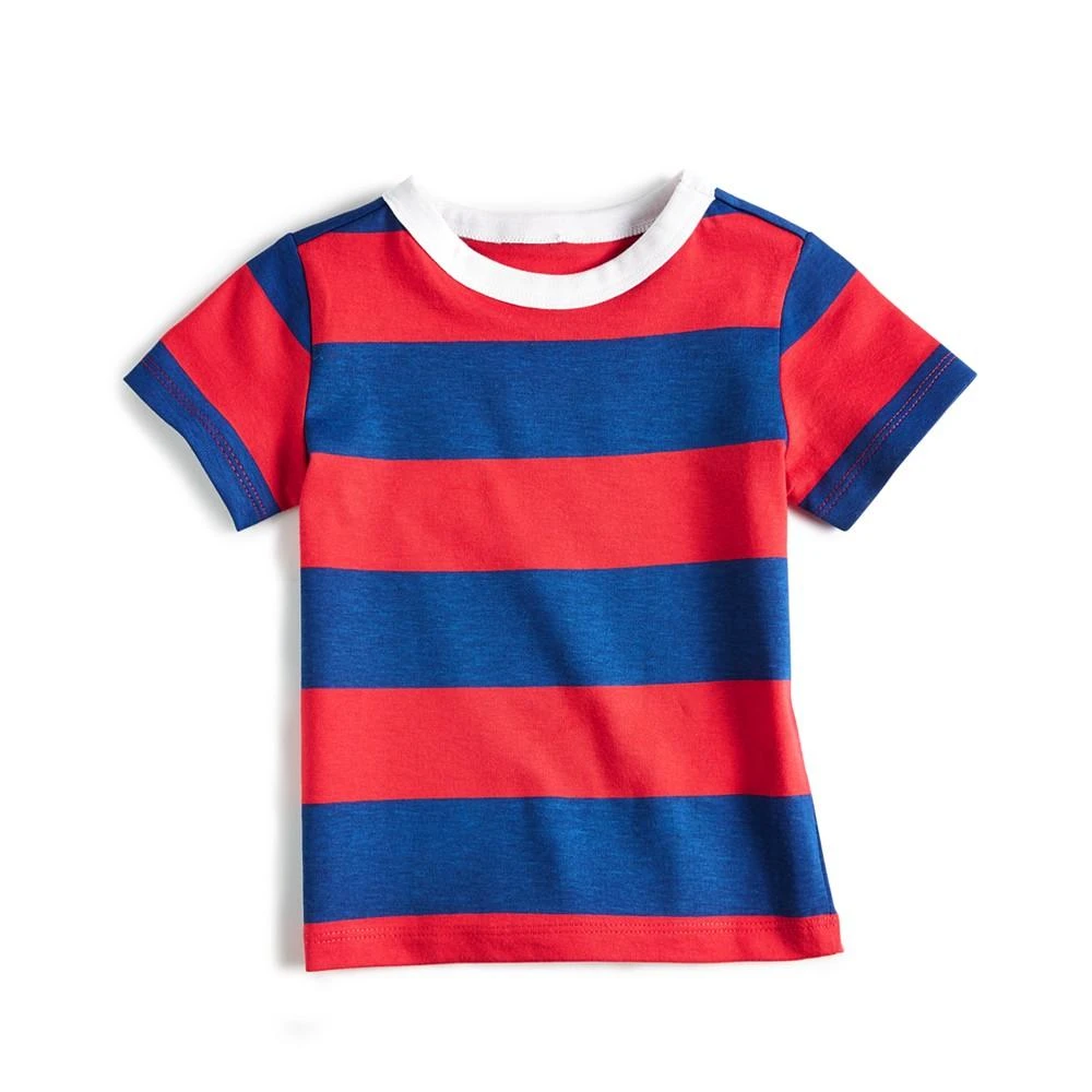 商品First Impressions|Baby Boys Rugby Stripe T-Shirt, Created for Macy's,价格¥38,第1张图片