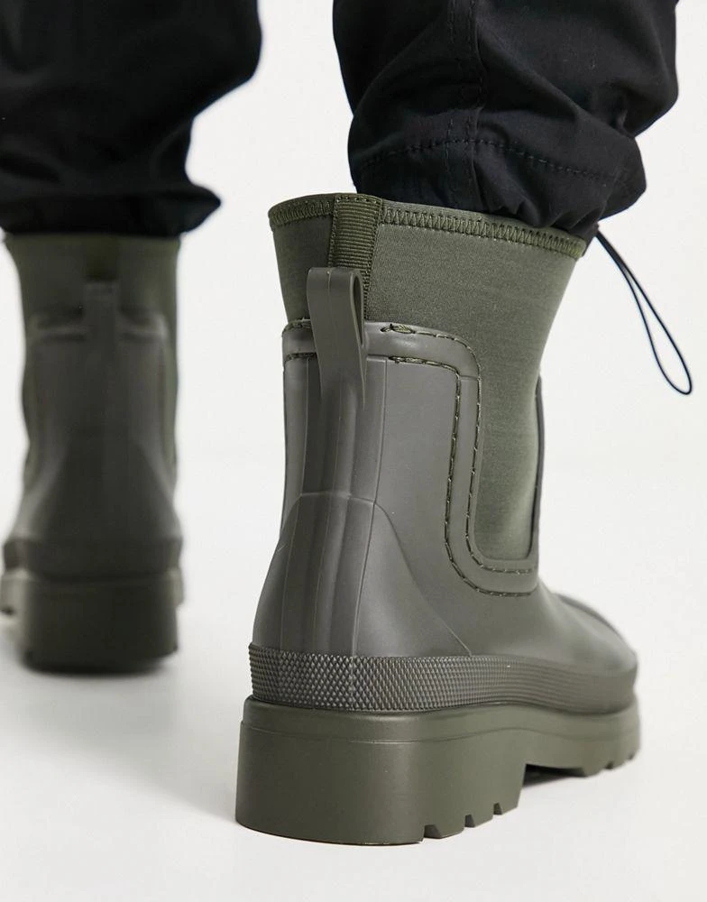 商品ASOS|ASOS DESIGN ankle length wellington boots in khaki,价格¥264,第3张图片详细描述