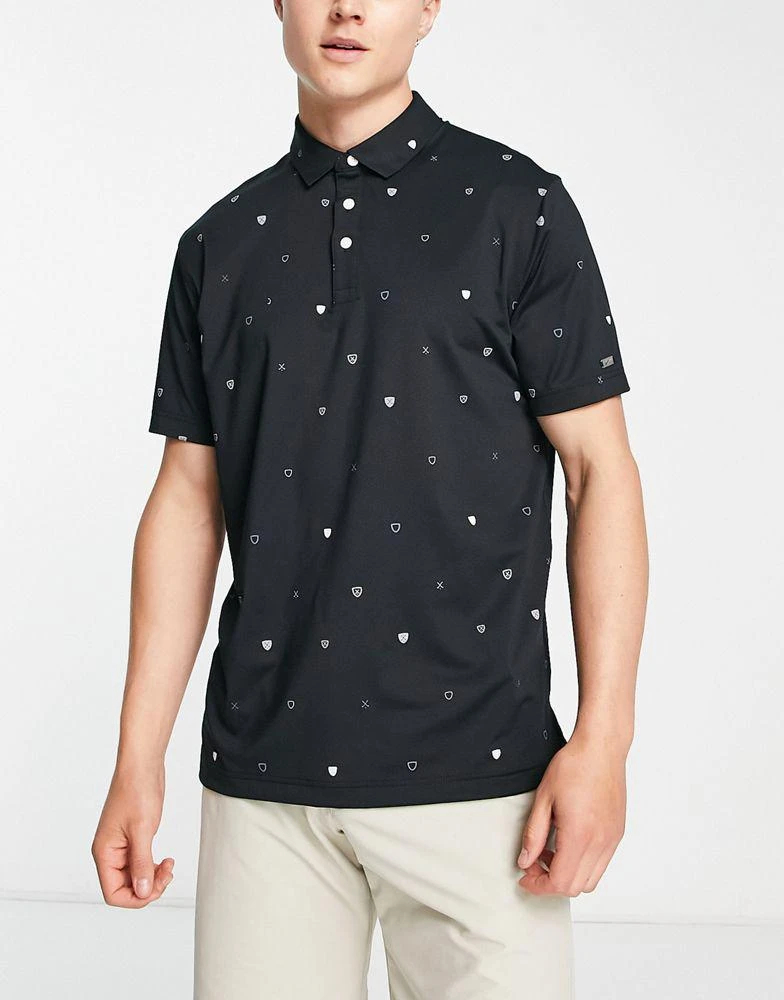 商品NIKE|Nike Golf Player Dri-FIT small print polo in black,价格¥378,第1张图片