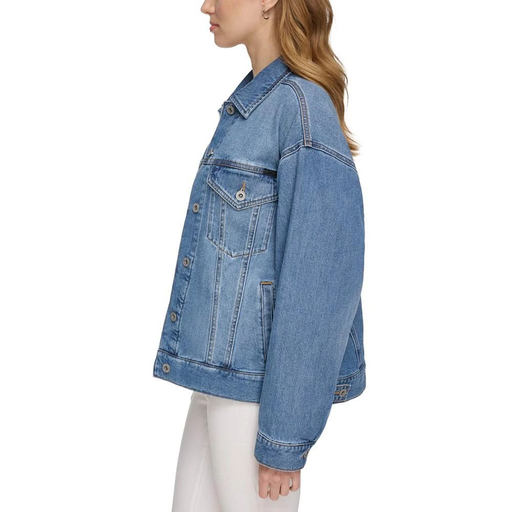 商品DKNY|Women's Cotton Oversized Long-Sleeve Denim Jacket,价格¥326,第3张图片详细描述