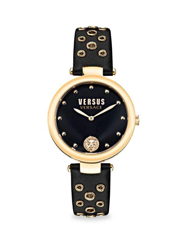 商品Versus Versace|Los Feliz 34MM Stainless Steel & Leather-Strap Watch,价格¥788,第1张图片