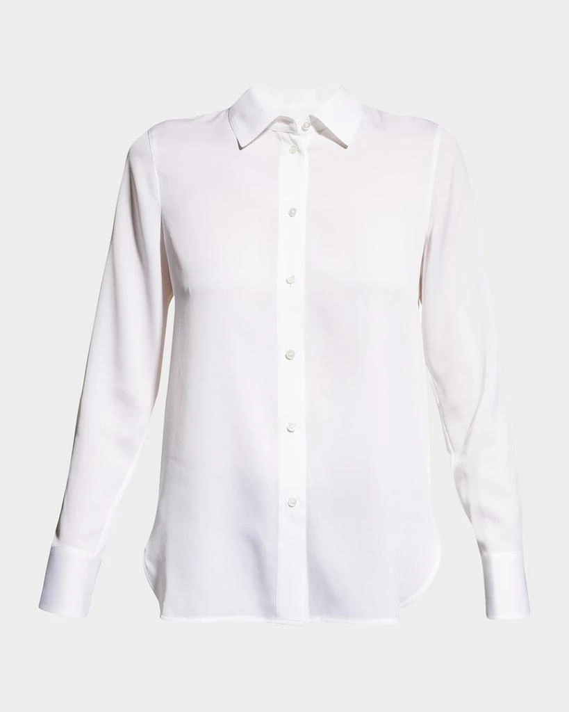 商品Vince|Slim-Fit Long-Sleeve Stretch-Silk Blouse,价格¥2874,第1张图片