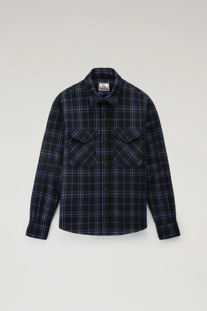 商品Woolrich|Wool Blend Oxbow Flannel Overshirt - Made in USA - Men - Brown,价格¥1557,第1张图片