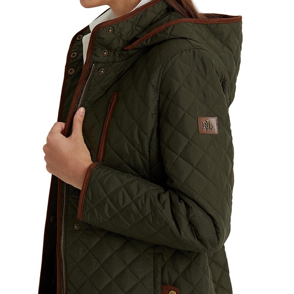 商品Ralph Lauren|Women's Faux-Suede-Trim Quilted Coat, Created for Macy's,价格¥887,第6张图片详细描述