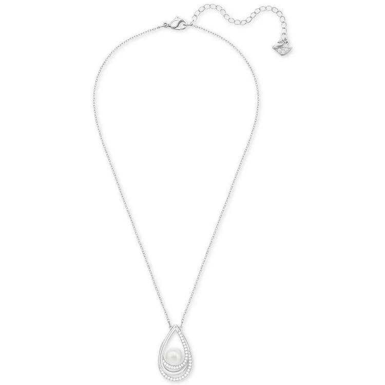 商品Swarovski|Silver-Tone Imitation Pearl and Crystal Pendant Necklace,价格¥969,第3张图片详细描述