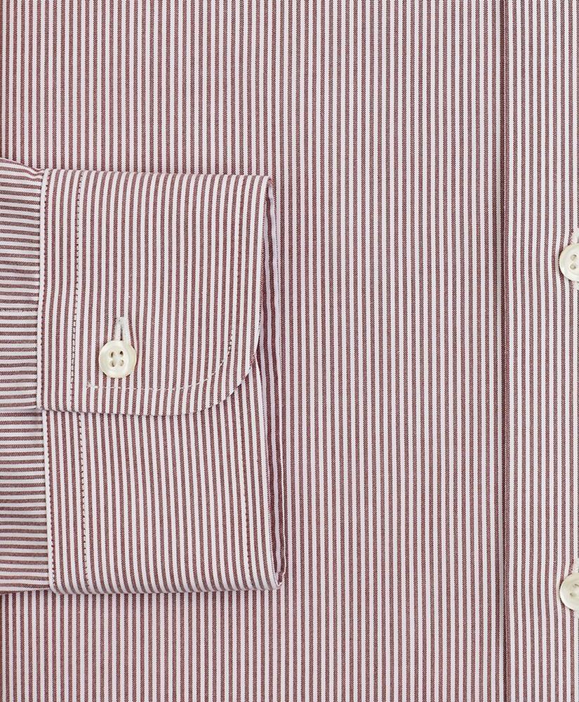 商品Brooks Brothers|Stretch Regent Regular-Fit  Dress Shirt, Non-Iron Poplin Button-Down Collar Fine Stripe,价格¥450,第3张图片详细描述