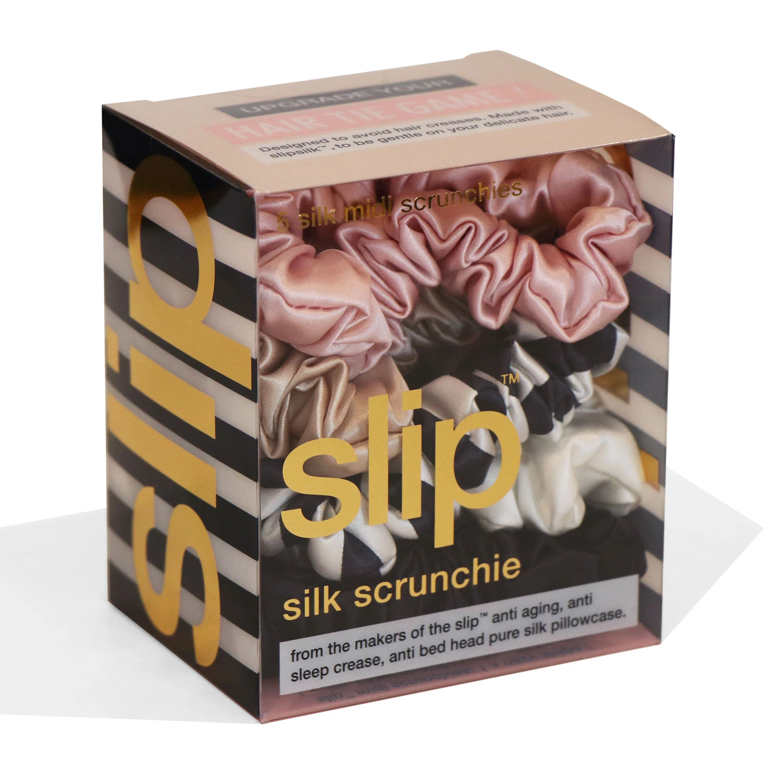 Slip Silk 5色舒适真丝束发发绳发圈 5个 商品