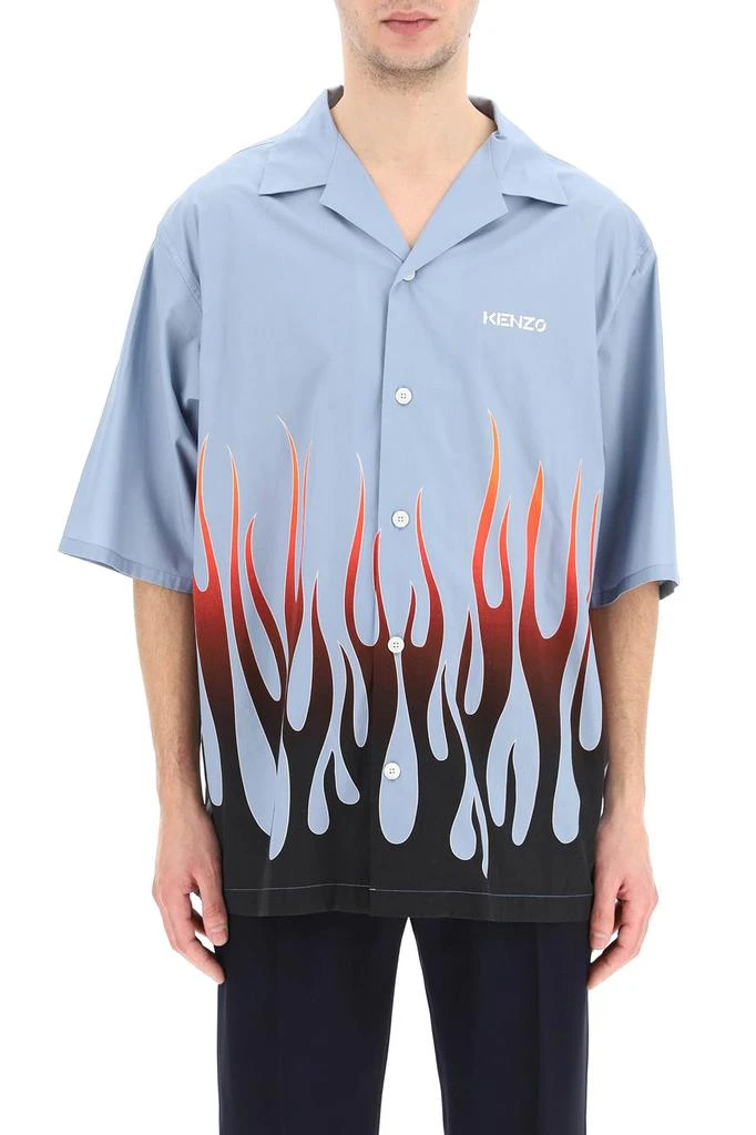 商品Kenzo|Kenzo short sleeve shirt with flame print,价格¥1597,第2张图片详细描述