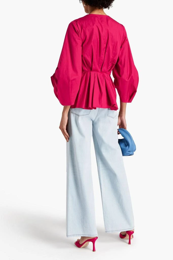 商品ROKSANDA|Pleated cotton-poplin peplum top,价格¥1153,第3张图片详细描述