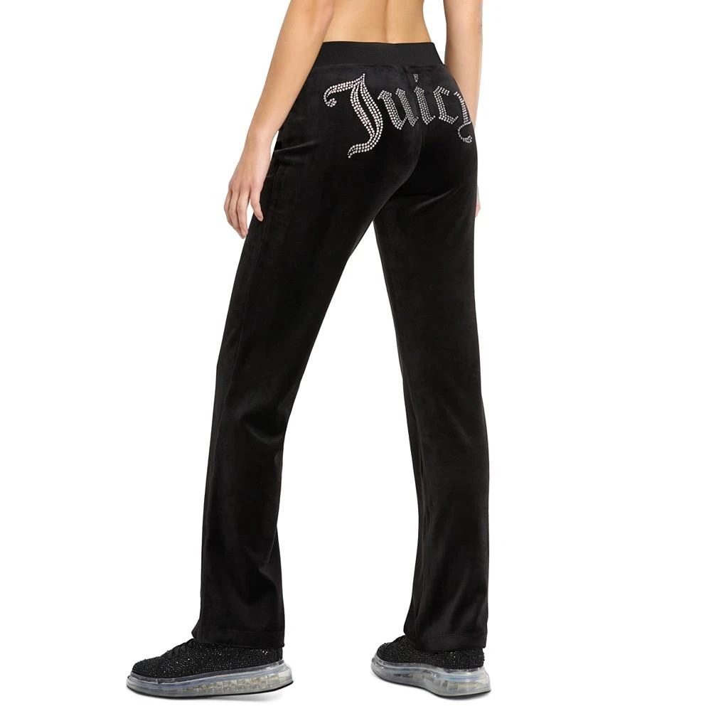 商品Juicy Couture|Women's Mid-Rise Embellished Velour Pants,价格¥447,第2张图片详细描述