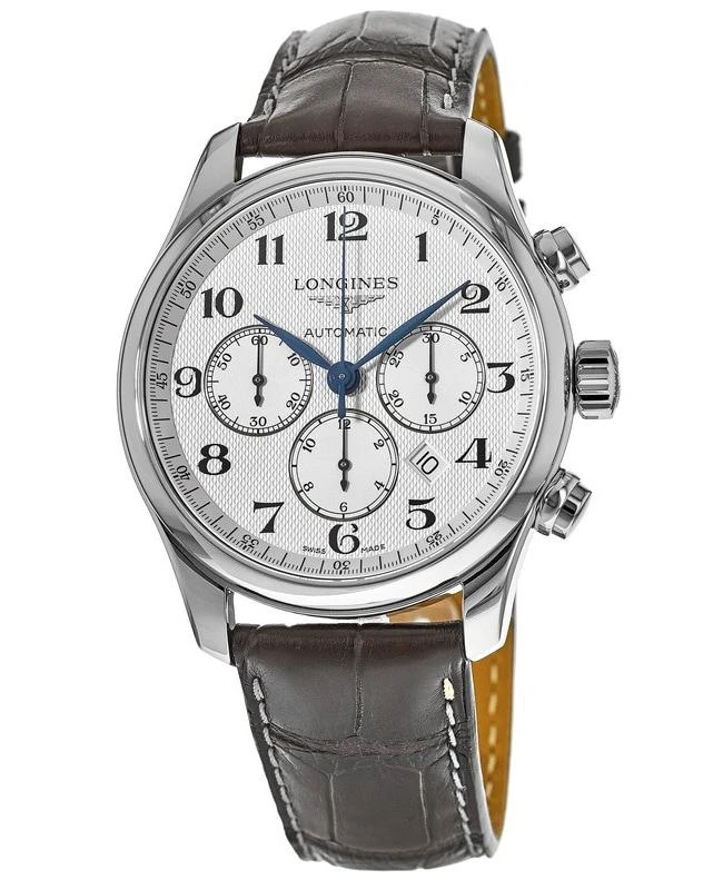 商品Longines|Longines Master Collection Automatic 44mm Silver Dial Brown Leather Men's Watch L2.859.4.78.3,价格¥18848,第1张图片