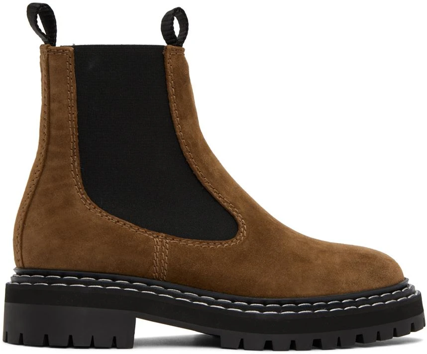 商品Proenza Schouler|Brown Lug Sole Chelsea Boots,价格¥2581,第1张图片