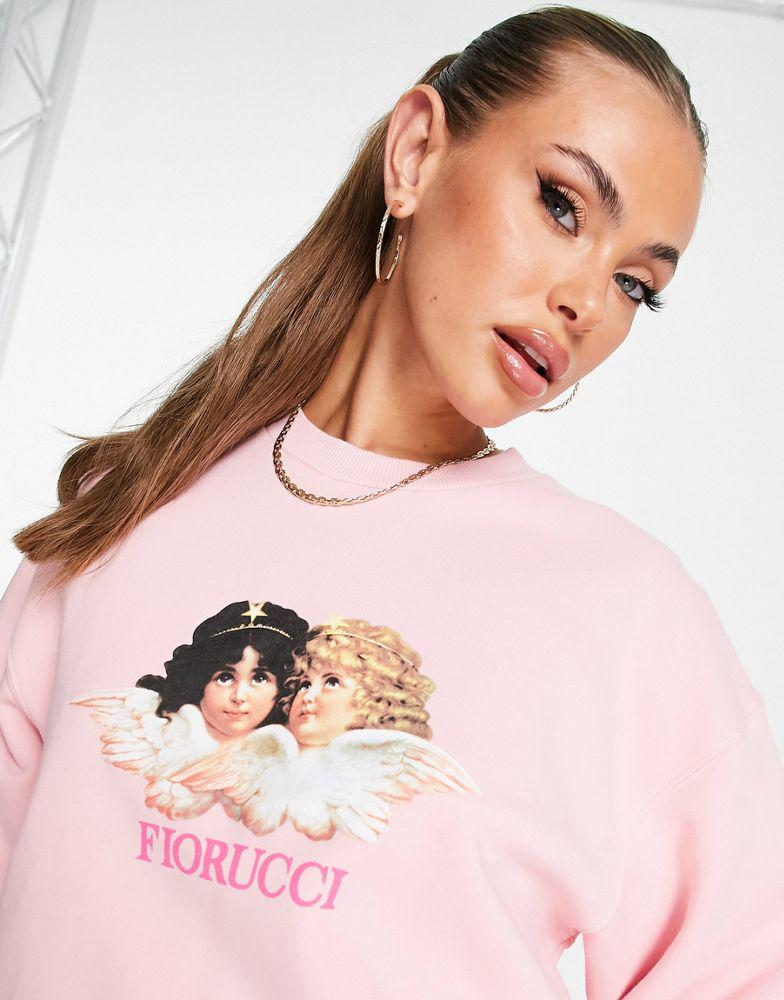 Fiorucci vintage angels sweatshirt in pale pink商品第3张图片规格展示