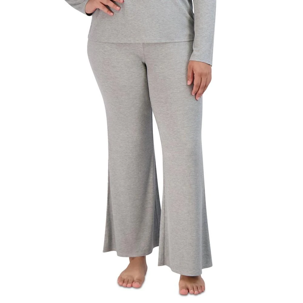 商品Steve Madden|Women's Ribbed Flare-Leg Sleep Pants,价格¥77,第2张图片详细描述