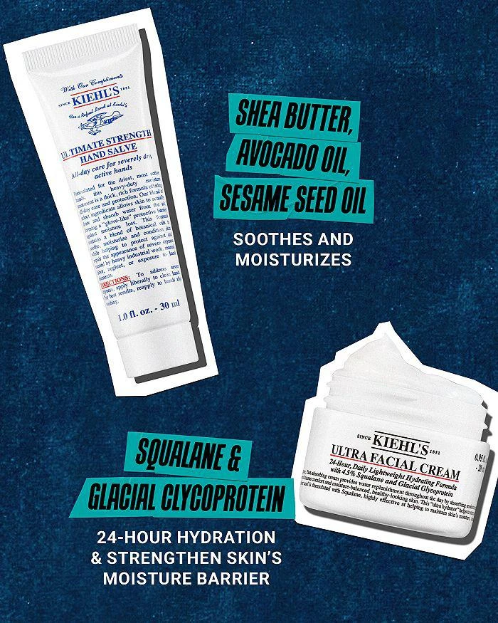 商品Kiehl's|Mighty Moisture Essentials Skincare Set ($71 value),价格¥161,第3张图片详细描述