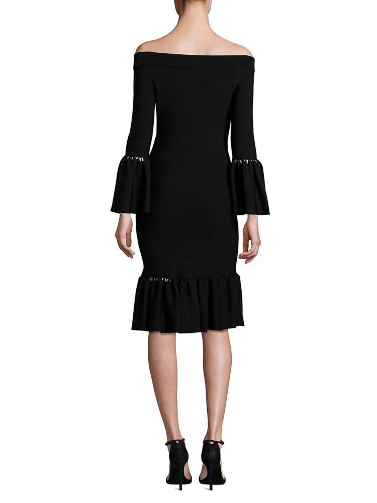 商品Jonathan Simkhai|Knit Off-The-Shoulder Bell Sleeve Dress,价格¥1227,第2张图片详细描述