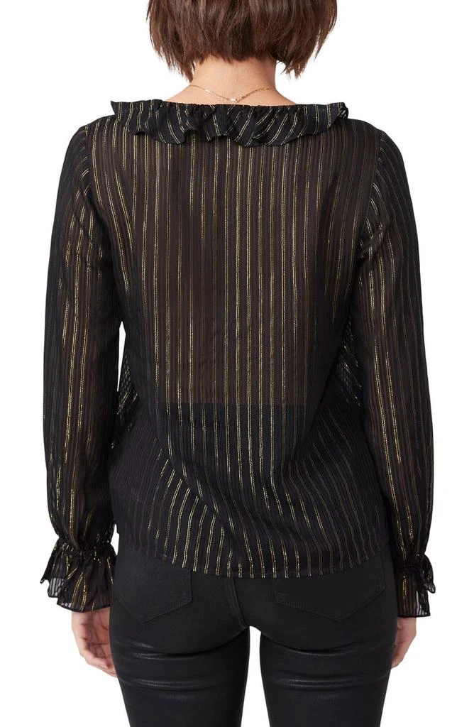 商品Paige|Stefania Metallic Stripe Blouse,价格¥369,第2张图片详细描述
