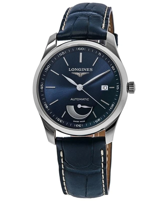 商品Longines|Longines Master Collection Power Reserve 40mm Blue Dial Leather Strap Men's Watch L2.908.4.92.0,价格¥9632,第1张图片