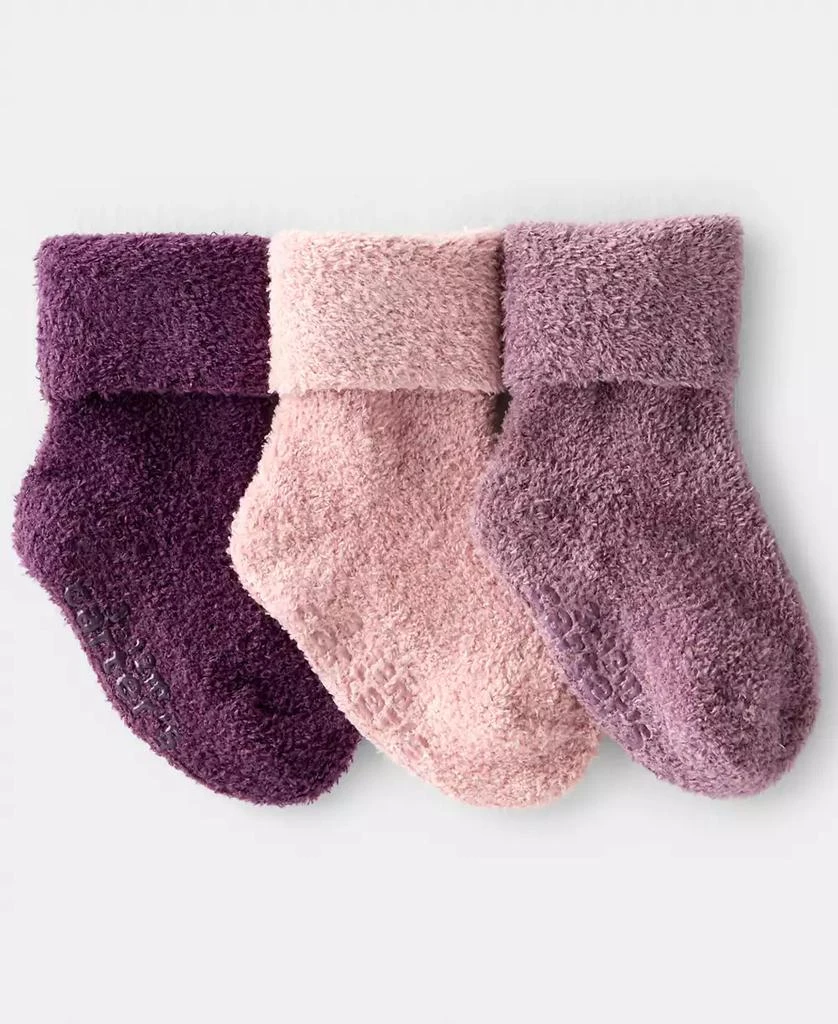 商品Carter's|Baby Girls 3-Pack Crew Bootie Socks,价格¥52,第1张图片