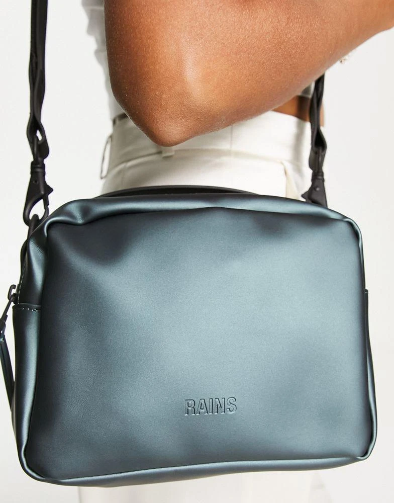 商品RAINS|Rains box bag in shiny green,价格¥614,第2张图片详细描述