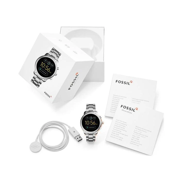 商品Fossil|Q Men's Explorist Gen 3 Stainless Steel Bracelet Touchscreen Smart Watch 46mm,价格¥1495,第4张图片详细描述