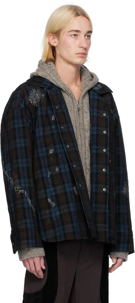 商品CMMAWEAR|Blue C Curl Padded Flannel Jacket,价格¥12892,第2张图片详细描述