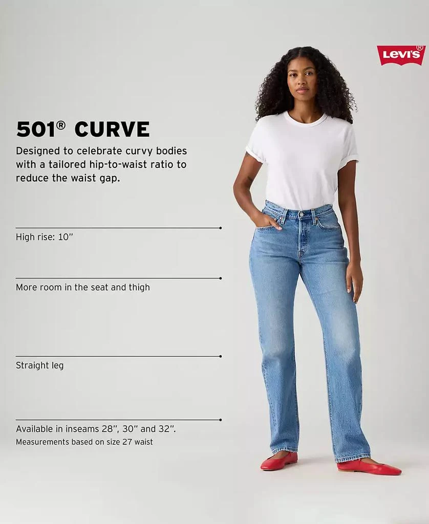 商品Levi's|Women's 501 Curve High-Rise Straight-Leg Jeans,价格¥410,第5张图片详细描述