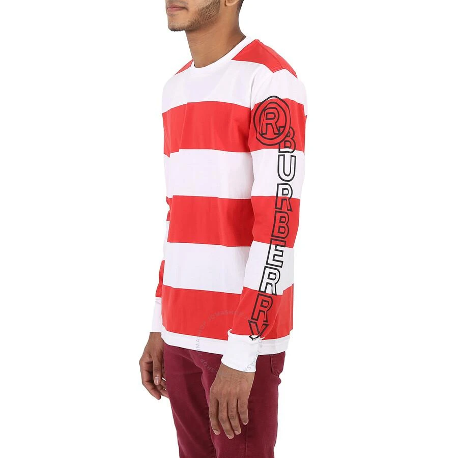 商品Burberry|Men's Laxley Stripe Long-sleeve Cotton Oversized T-shirt,价格¥708,第2张图片详细描述