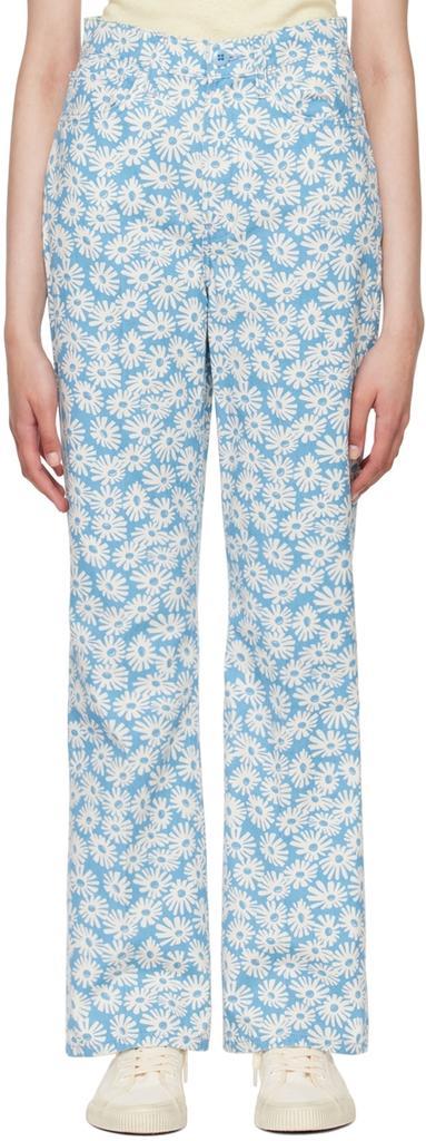 商品Re/Done|Blue 70s Bootcut Trousers,价格¥1657,第1张图片