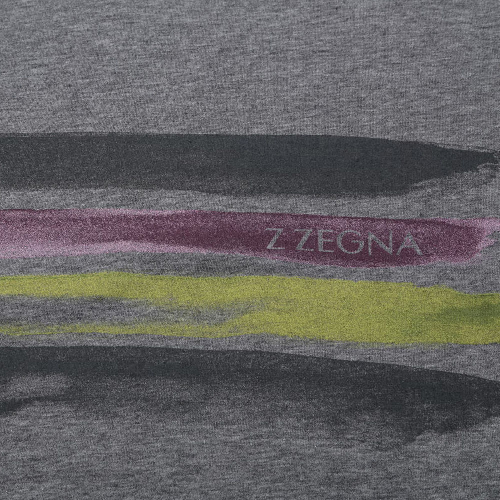 Z Zegna 男灰色男士T恤 VS372-630D-6D1商品第4张图片规格展示