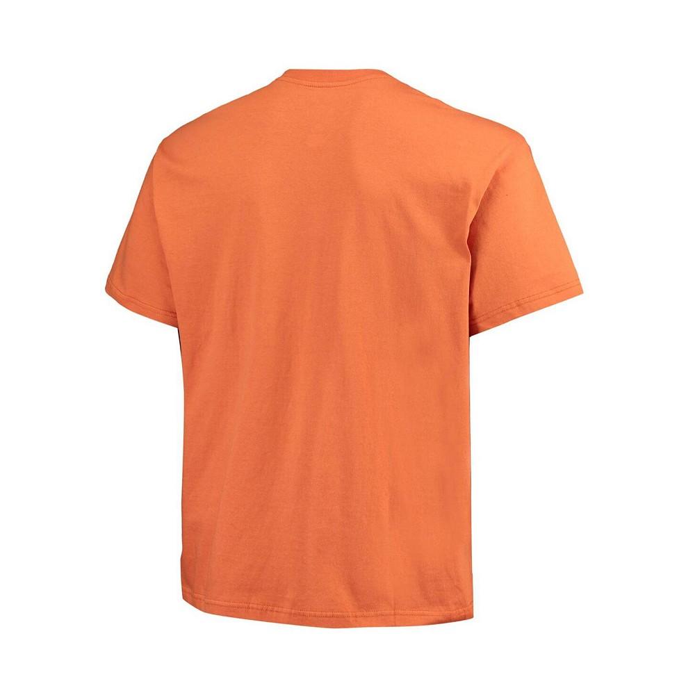 Men's Texas Orange Texas Longhorns Big and Tall Arch Over Wordmark T-shirt商品第4张图片规格展示