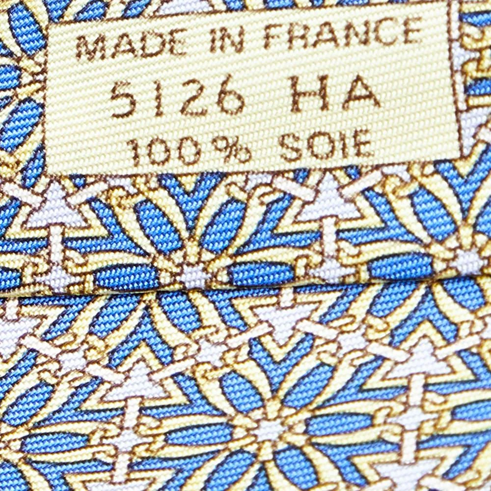 商品[二手商品] Hermes|Hermes Blue Floral Printed Silk Tie,价格¥1145,第5张图片详细描述